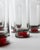 Vintage Grey Drinking Glasses with Red Stems, 1970s, Set of 6 For Sale - Image 5 of 11