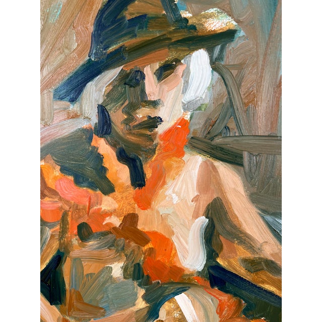 Seated Nude Woman Bay Area Figurative School Abstract Expressionist by Heather Speck For Sale - Image 4 of 6