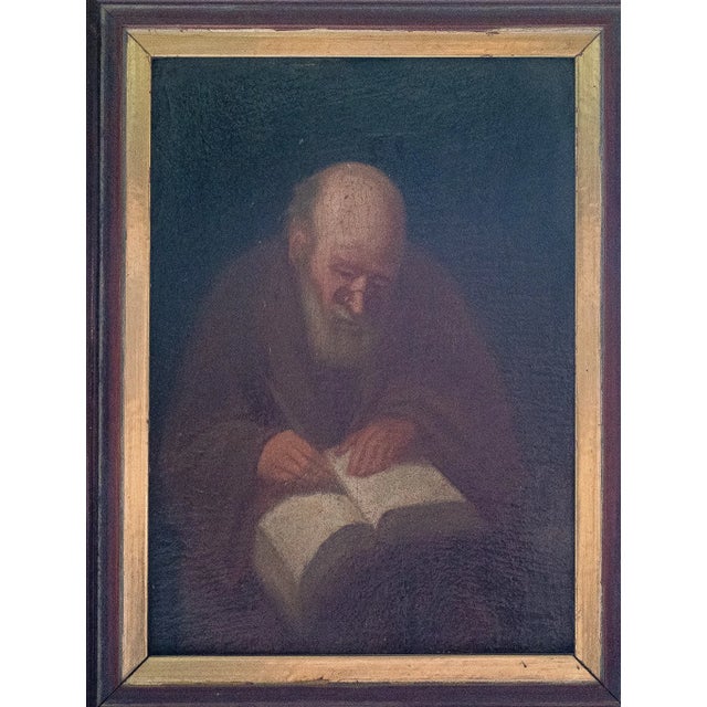 Baroque Egbert Van Heemskerck the Elder (1610-1680) - Elderly Scholar Reading, Oil on Canvas For Sale - Image 3 of 7
