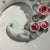 Traditional 1950s Pair of Norcrest Wall Pocket Cornucopia Shape Hand Made Roses & Leaves Gold Trim For Sale - Image 3 of 5
