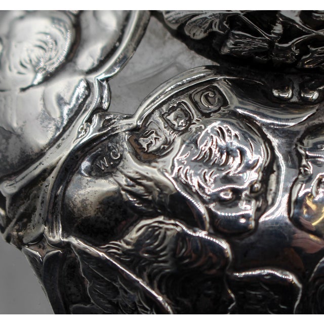 Transparent 1898 English Sterling Silver and Blown Glass Scent Bottle For Sale - Image 8 of 8