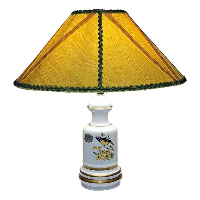 Vintage Belgian Table Lamp with White Porcelain Base, 1970s For Sale