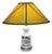 Vintage Belgian Table Lamp with White Porcelain Base, 1970s For Sale