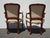 Pair of Vintage French Louis Style Tapestry Arm Chairs For Sale - Image 17 of 18