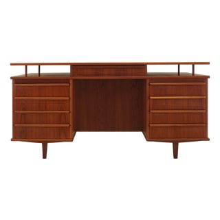 Vintage Danish Teak Desk, 1970s For Sale