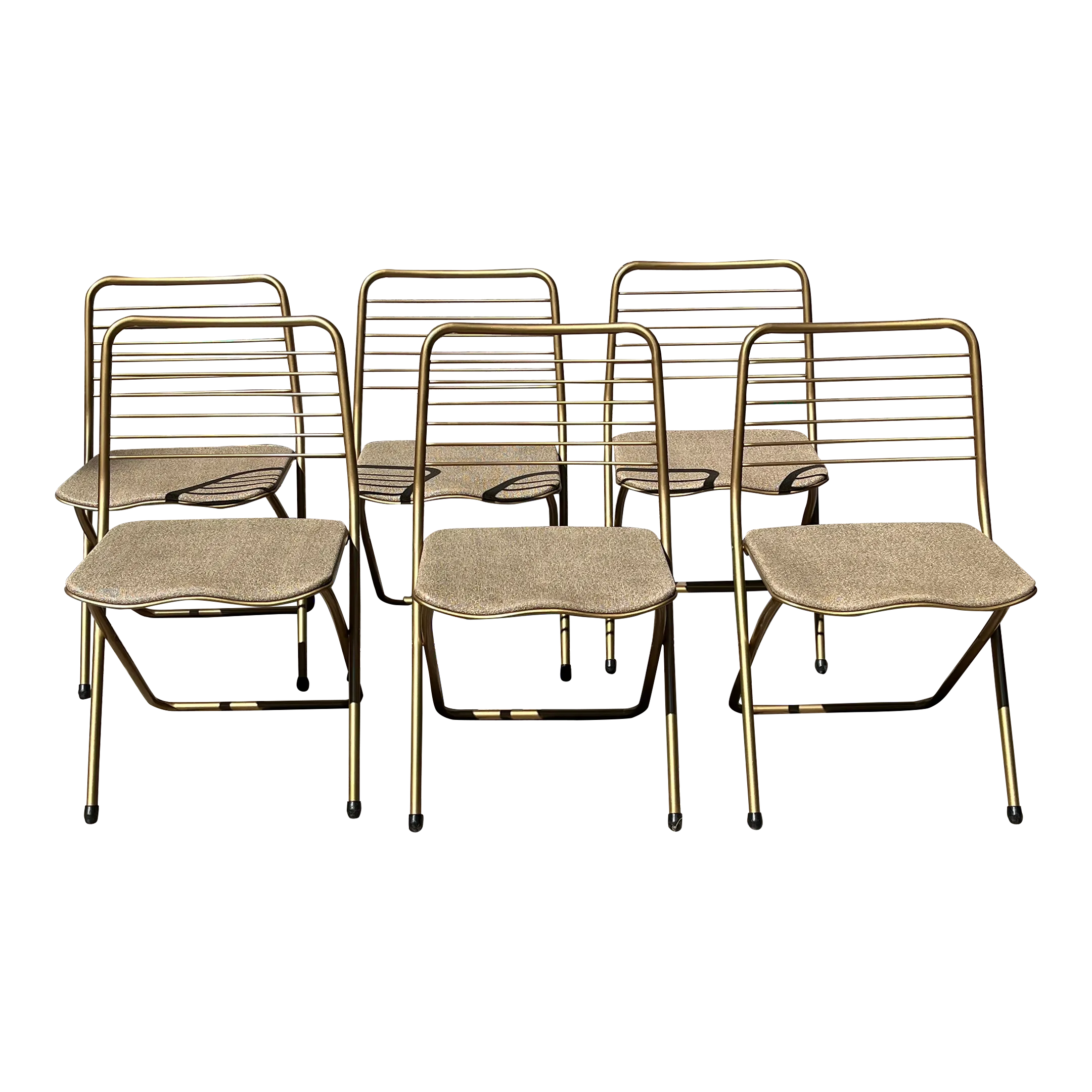 1950s Vintage Cosco Metal Folding Chairs, Set of 6 | Chairish