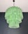 Mid-Century Modern Large Three-Tier Murano 52 Green Alabaster Glass Tubes Chandelier, 1990 For Sale - Image 3 of 17