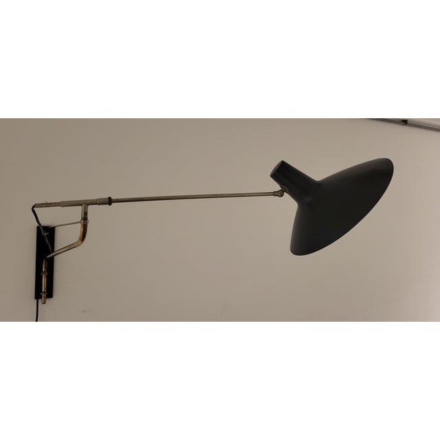 Black Mid-Century Wall Lamp from Artimeta, 1950s For Sale - Image 8 of 11