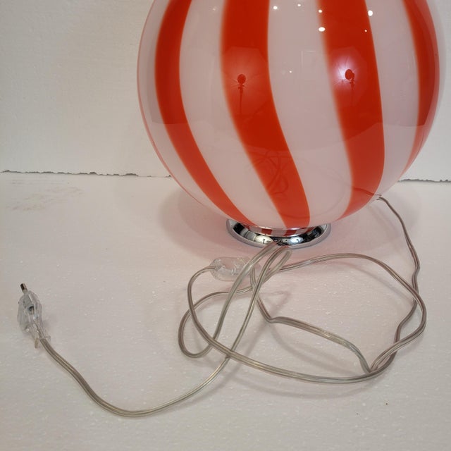 Table Lamp with Blown Glass Globe, 1980s For Sale - Image 14 of 18
