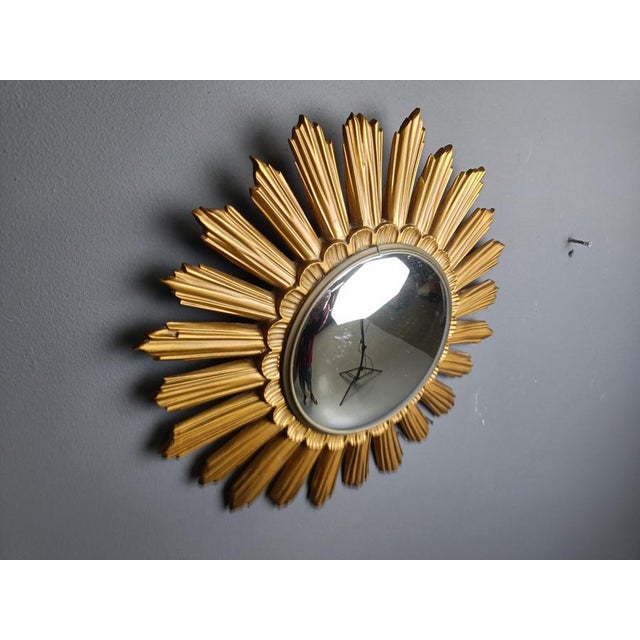 Vintage Resin Sunburst Mirror, 1960s For Sale - Image 10 of 12