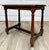 Early 1900s Wood Side Table With Leather Top & Nailhead Trim For Sale - Image 9 of 12