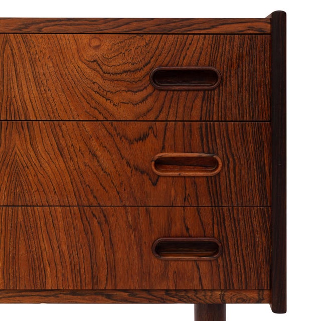 Brown Vintage Danish Mid-Century Rosewood Nightstands/Side Tables (Pair) For Sale - Image 8 of 14