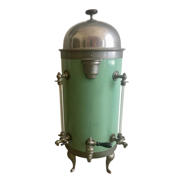 Vintage Mid-Century Jade Green Coffee Urn For Sale