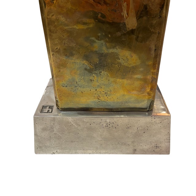Bronze Lamp by David Marshall, 1980s For Sale - Image 4 of 6