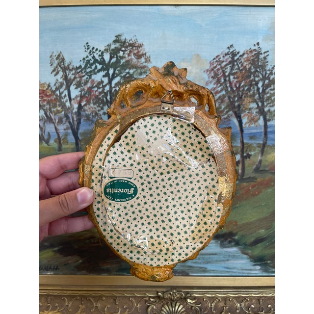 Vintage Italian Florentia Possibly Giltwood Rococo Style Wall Mirror, Hand Made in Italy For Sale - Image 11 of 11