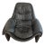 Vintage Black Leather Lounge Chair by Img Norway, 1980s For Sale