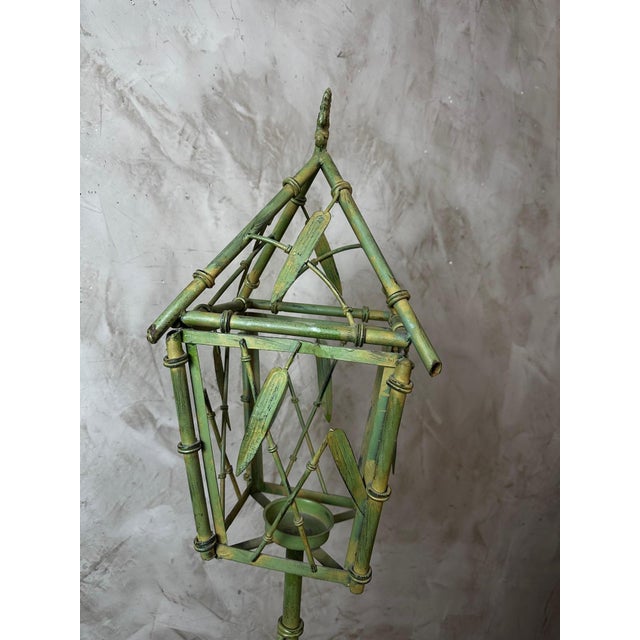 Vintage Bamboo Lantern, 1950s For Sale - Image 3 of 11
