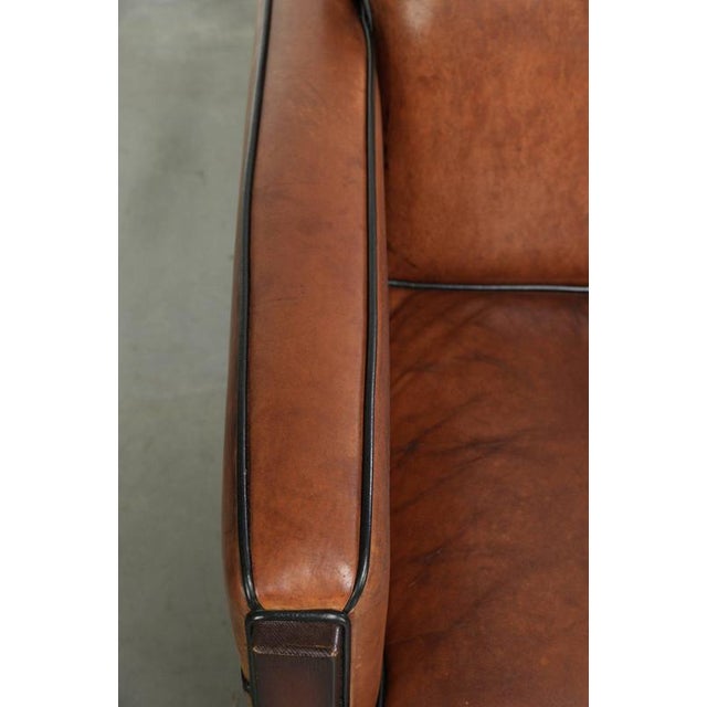 Textile Vintage Art Deco Sheepskin Armchair For Sale - Image 7 of 13