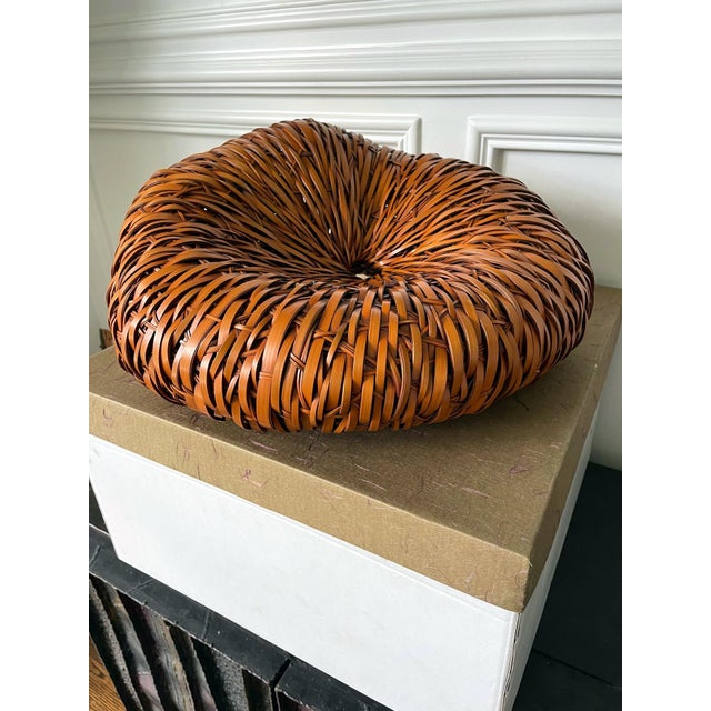 Large Contemporary Japanese Woven Bamboo Sculpture Mimura Chikuho For Sale - Image 4 of 16