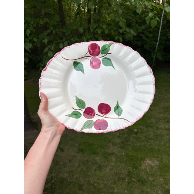 Offering a vintage Blue Ridge Southern Potteries large serving platter featuring the iconic "Crab Apple" pattern. 14” long...