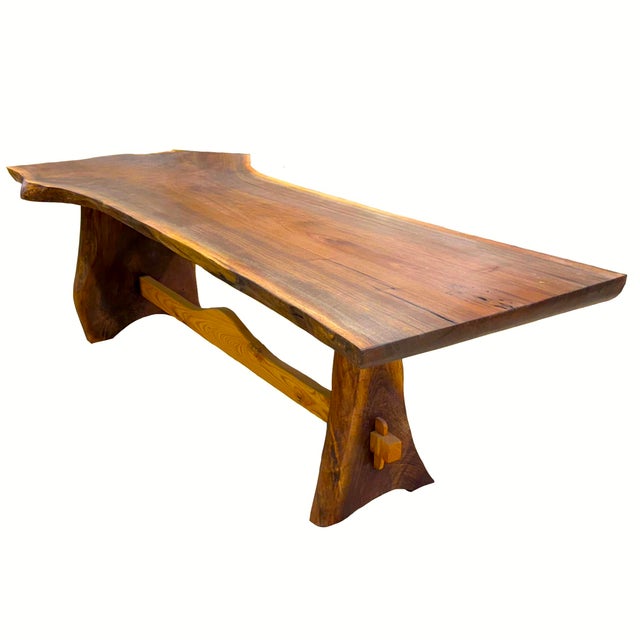 Montana Live Edge Walnut Dining Table Handcrafted by Rancher Artisan For Sale - Image 6 of 12