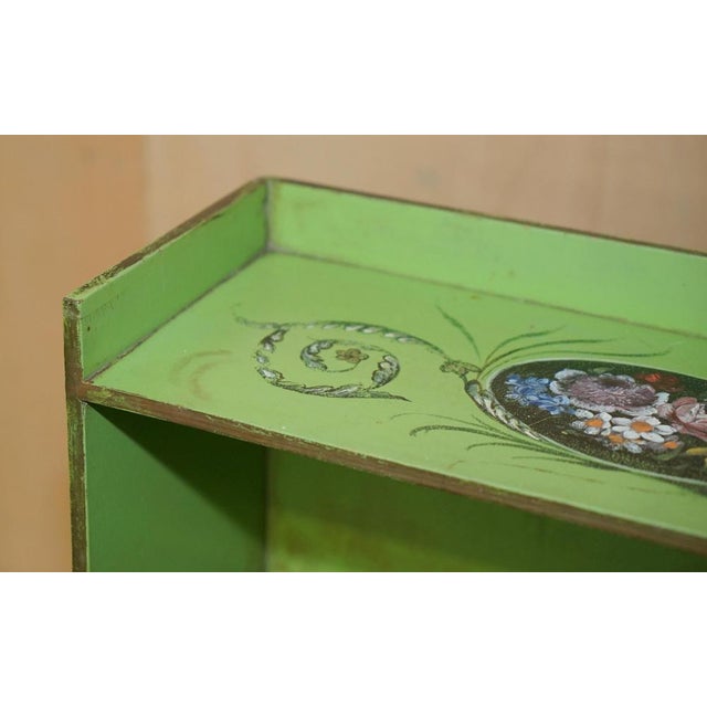 Early 19th Century Regency Hand Painted Sheraton Waterfall Bookcases, 1810s, Set of 2 For Sale - Image 5 of 18