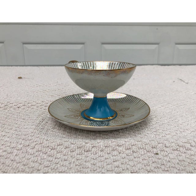 Vintage Bone China Tea Cups & Saucers Set- 4 Pieces For Sale - Image 4 of 11