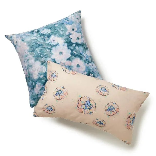 Our Friends and Anemones Slate Pillow is made in a Belgian cotton/linen blend and crafted with attention to detail,...