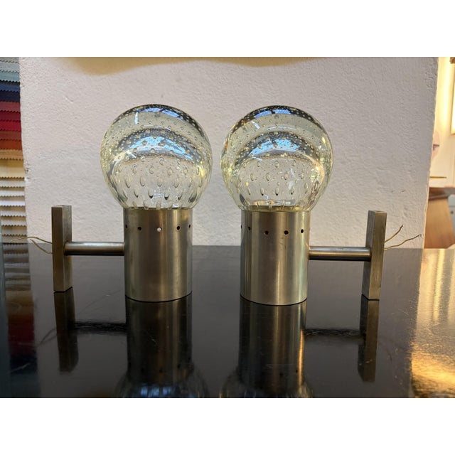 1950s Wall Lamps by Gino Sarfatti for Seguso, Italy, 1950, Set of 2 For Sale - Image 5 of 9