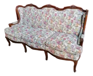 Baroque Sofa in Floral Fabric