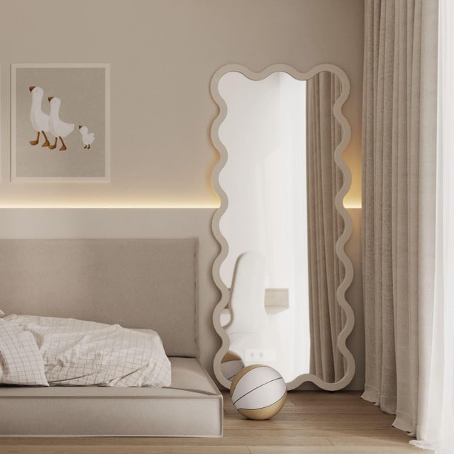 Black Luxery Full Length Sculptural Wavy Hvyli 16 Mirror by Oitoproducts For Sale - Image 10 of 18