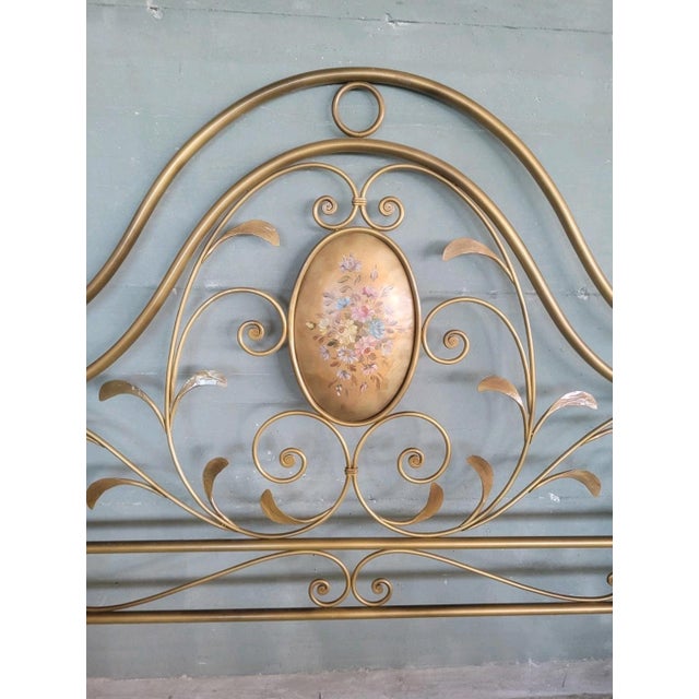 Lacquered Wrought Iron Headboard, 1950s For Sale - Image 4 of 12