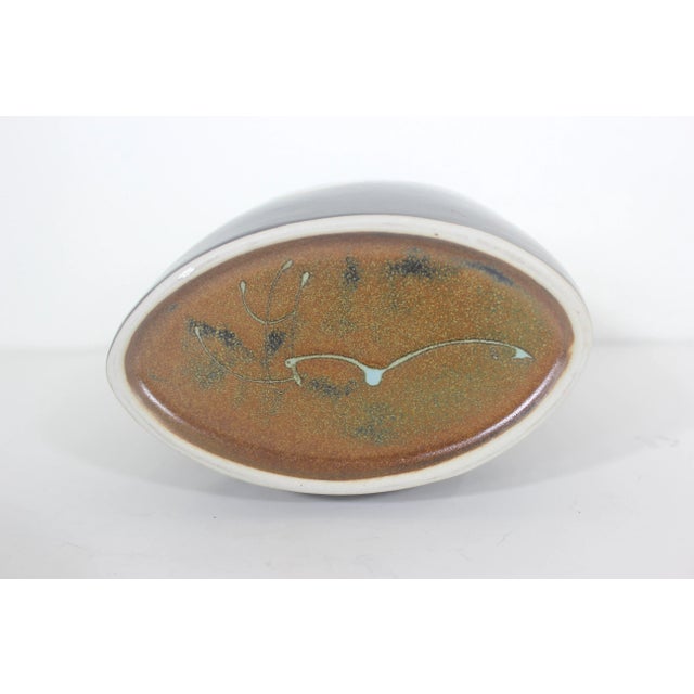 Vintage Signed Loren Lukens Studio Pottery Vase For Sale - Image 11 of 11