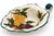 Italian Vintage Italian Hand-Painted Grapevine Ceramic Serving Dish With Scroll Handle For Sale - Image 3 of 5