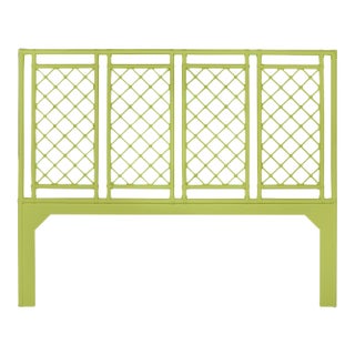 David Francis Furniture for Chairish X & Diamond Headboard King, Parakeet For Sale