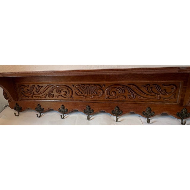 French Vintage French Wood Coat Rack For Sale - Image 3 of 9