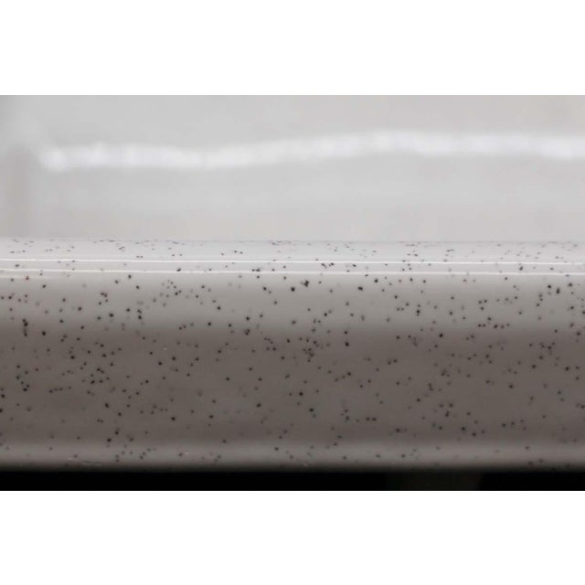 Vintage Ceramic Speckled White Toilet Paper Holder For Sale - Image 4 of 9