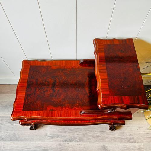 Gold Vintage Louis XV Wood Night Bedside Cabinet with One Drawer and Lion Legs For Sale - Image 8 of 10