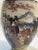 Late 19th Century Antique Japanese Meiji Satsuma Hand-Painted Figural Cabinet Vase, Black & Gold, 10” For Sale - Image 5 of 11