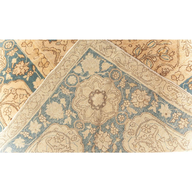Fine Antique Persian Tabriz Handmade Wool Rug For Sale - Image 9 of 9