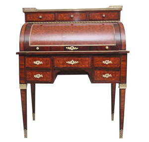 French Kingwood Cylinder Desk, 1890s