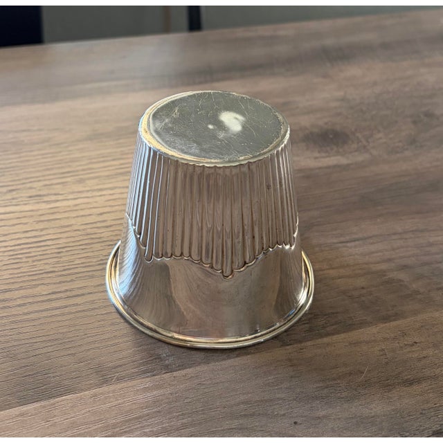 Mid 20th Century Vintage Silverplate Half-Fluted Julep Tumbler Cup For Sale - Image 5 of 7
