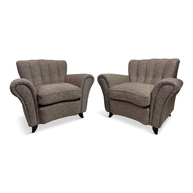 Large Italian Armchairs by Guglielmo Ulrich, 1940s, Set of 2 For Sale - Image 15 of 15