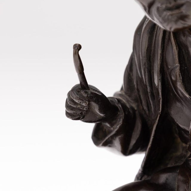 Antique Japanese Meiji Bronze Okimono, 19th Century For Sale - Image 10 of 18