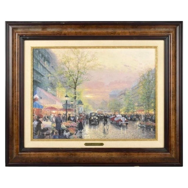 Thomas Kinkade "Paris, City of Lights" Lithograph on Artist Canvas, Framed For Sale - Image 14 of 14