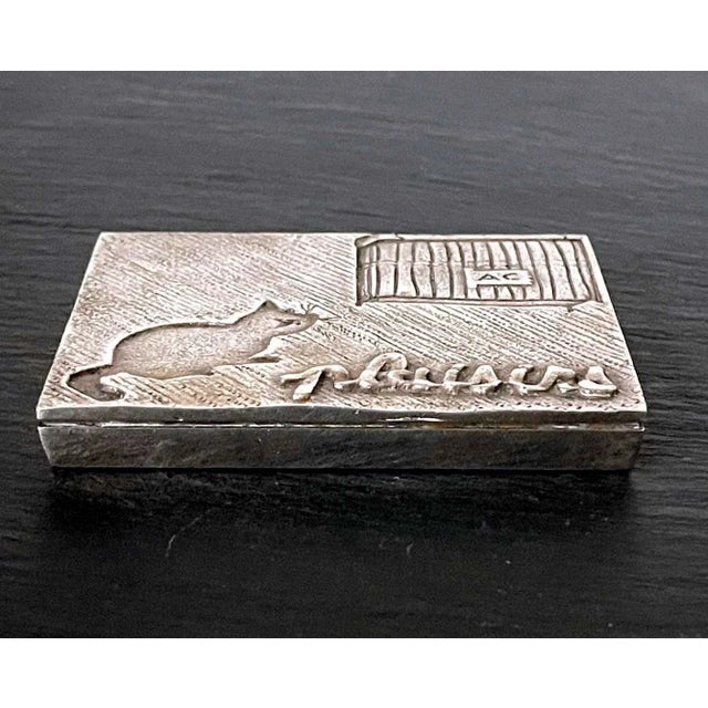 1940s Line Vautrin French Silvered Bronze Paperweight For Sale - Image 10 of 13