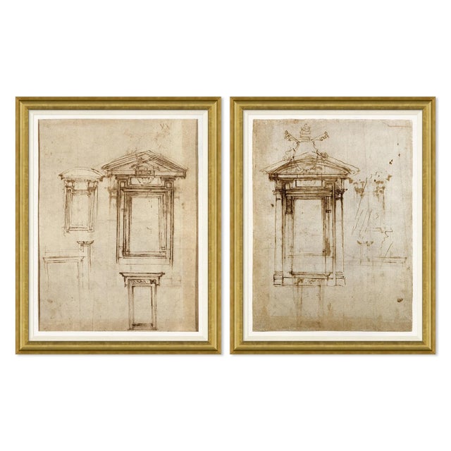 David Phoenix Bellagio & Giorgio Diptych Framed Art Prints - Set of 2 by David Phoenix For Sale - Image 4 of 4