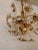 Metal 24 Carat Gold Plated & Crystal Flower Chandelier For Sale - Image 7 of 10