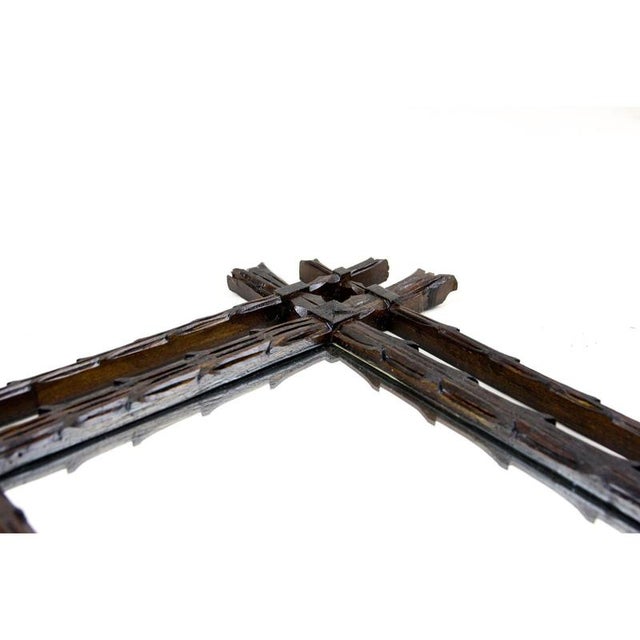 Black Forest Rustic Handcarved Mirror, 1870s For Sale - Image 11 of 15