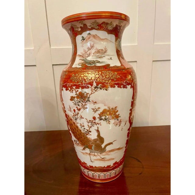 Victorian Japanese Kutani Porcelain Vases, Set of 2 For Sale - Image 9 of 15